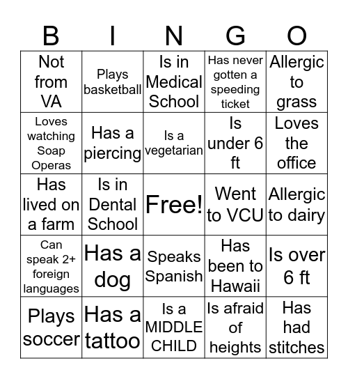 FIND AN ALUM WHO... Bingo Card