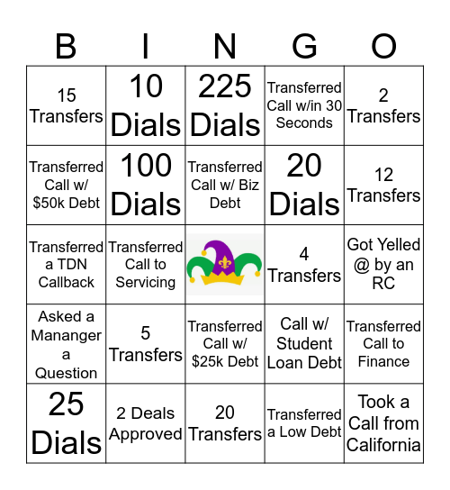 Bingo Card