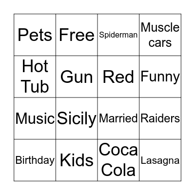 All About Jason Bingo Card