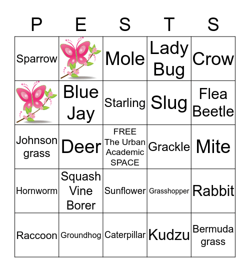 GARDEN Bingo Card