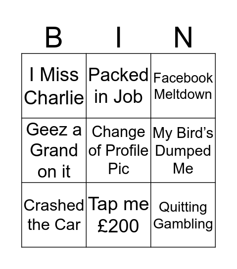 Skirka Bingo!!! Bingo Card