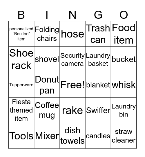 Boulton Bingo! Bingo Card