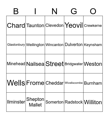 Station Code Bingo Card