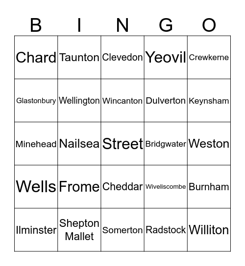 Station Code Bingo Card