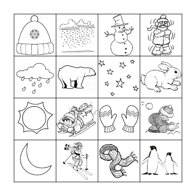 Winter Bingo Card