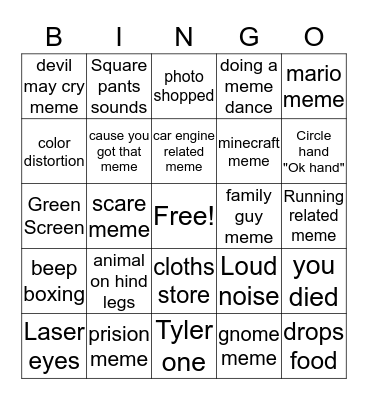 Medica Meme Bingo Card