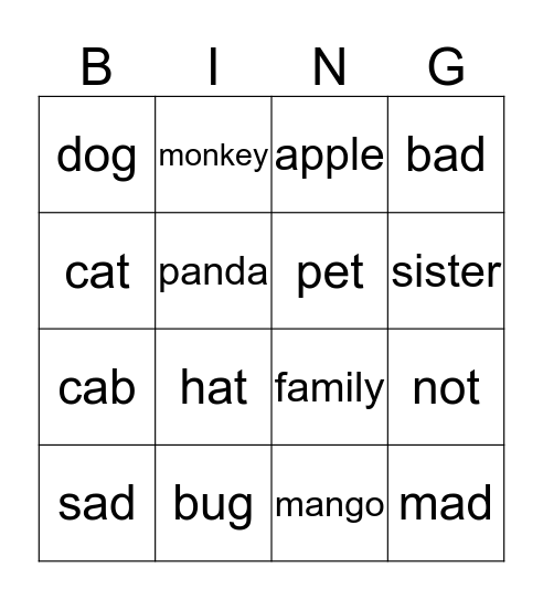 Bingo Card