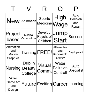 TVROP Bingo Card