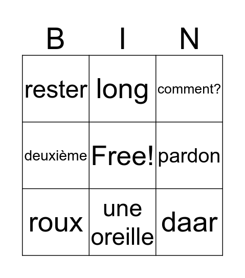 Bingo Card