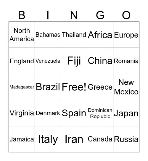 Day and NIght Bingo Card