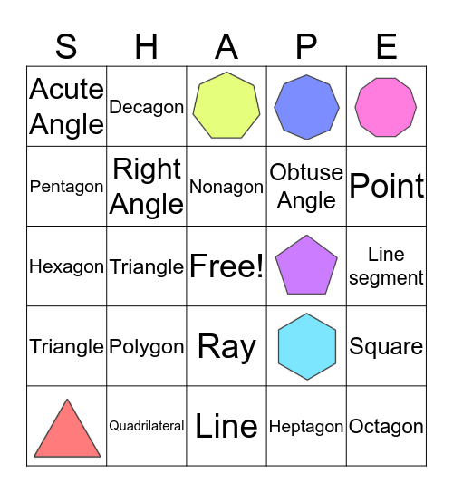 Polygons Bingo Card