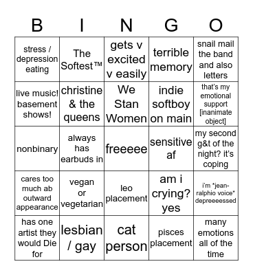 @astralies culture Bingo Card