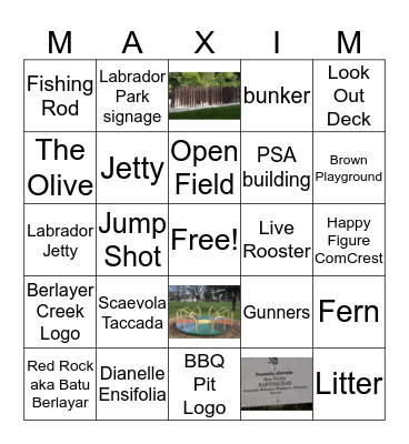 NATURE BINGO Card