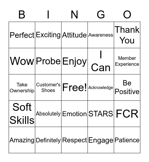 Medicare Advantage Customer Service Bingo Card