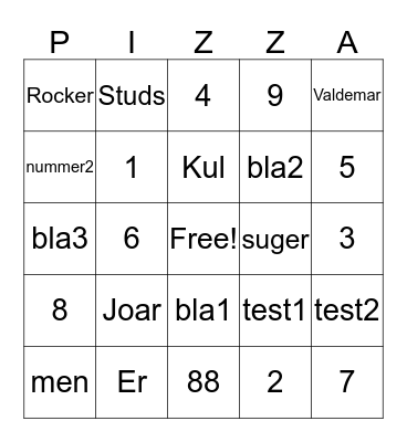 Campus test Bingo Card
