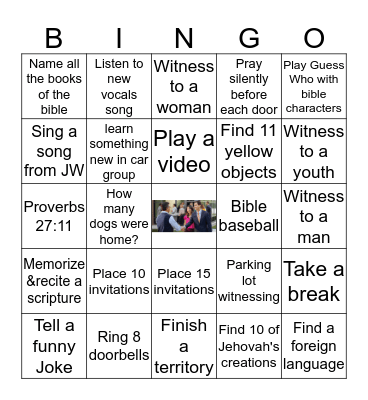 SERVICE TIME Bingo Card