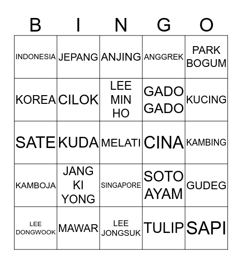 BINGO with KIQU Bingo Card
