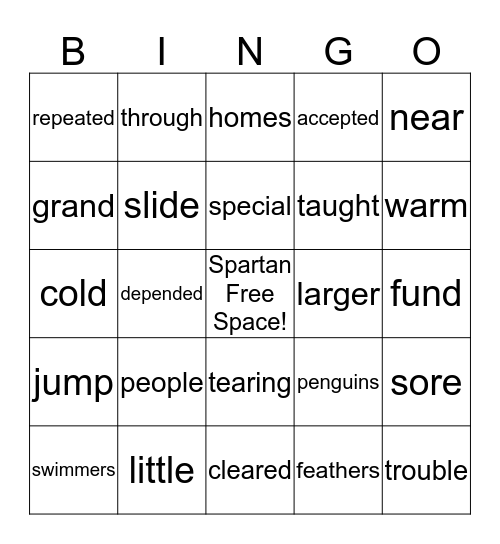 Leveled BINGO! Bingo Card