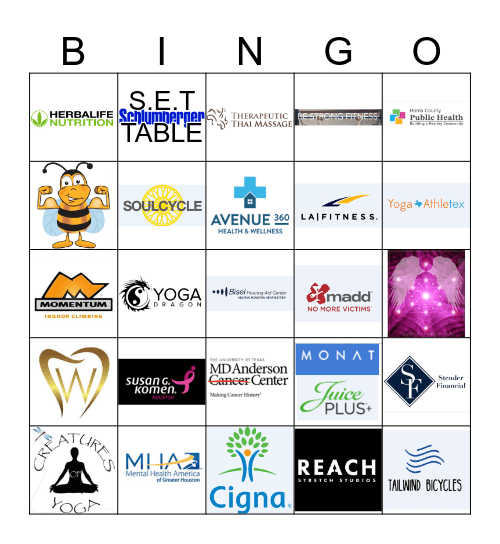 OSF Health Fair Vendor Card  Bingo Card