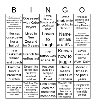 ICEBREAKER BINGO WITH MEMBER SERVICES! Bingo Card