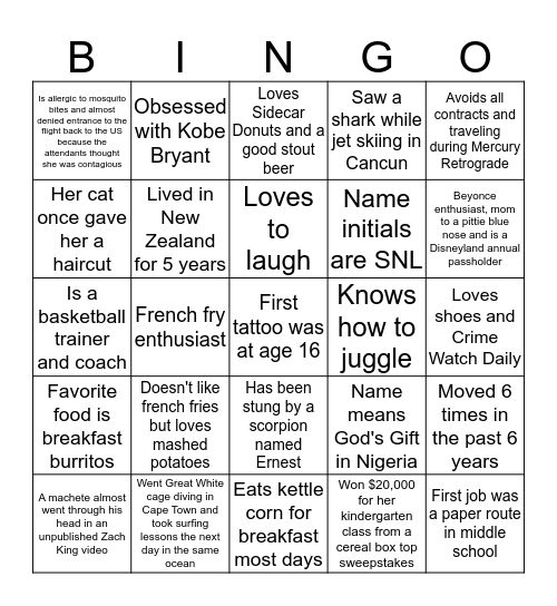 ICEBREAKER BINGO WITH MEMBER SERVICES! Bingo Card