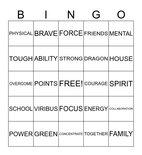 VIRIBUS BINGO Card