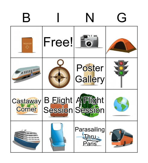 Travel Bingo Card