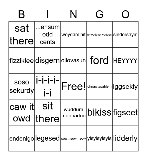 BINGERN Bingo Card