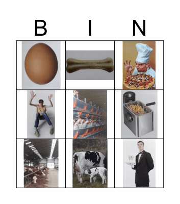 English Bingo Card