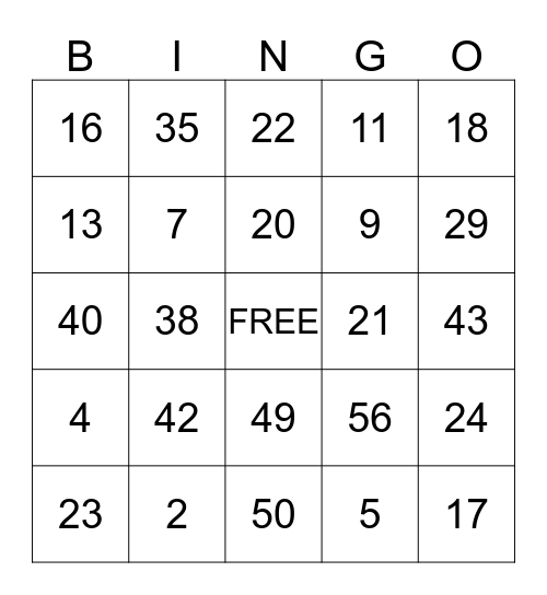 EASTER BINGO!!! Bingo Card