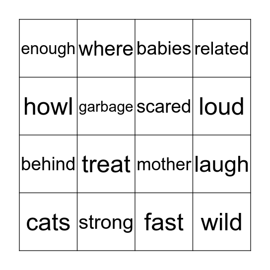 The Laughing Hyena - 2.5 Bingo Card