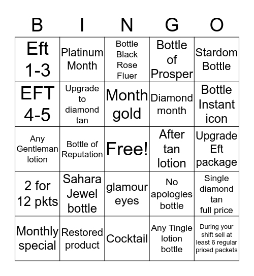 Name______________________ Bingo Card