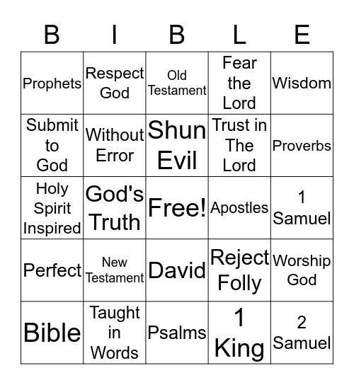 What is the Bible? Bingo Card