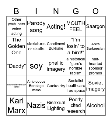 Breadtube Bingo Card