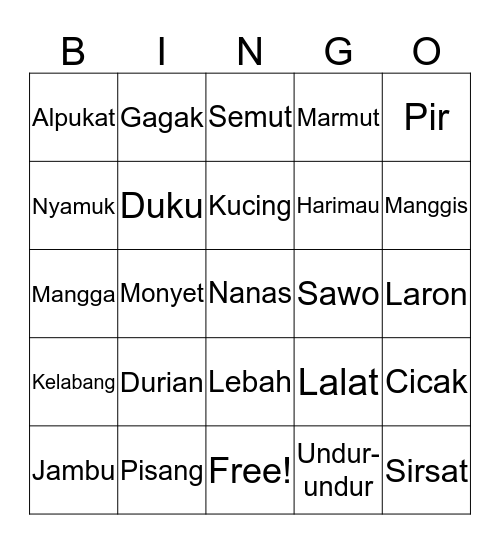 Bingo Card