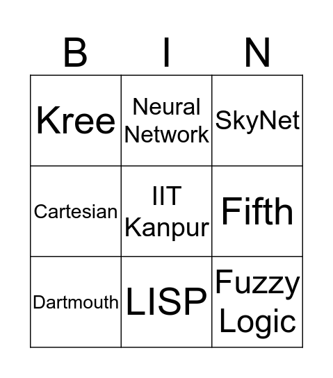 Learn AI Lingo through Bingo Card