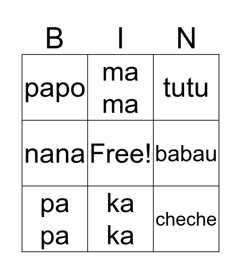 Capitulo 7 Bingo Card