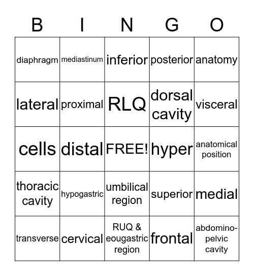 A&P 1 Bingo Card