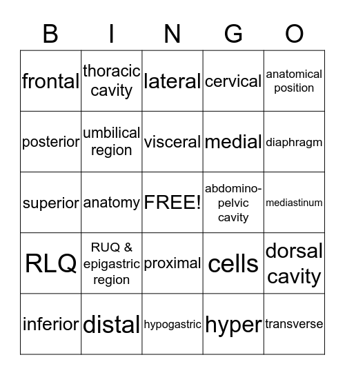 A&P 1 Bingo Card