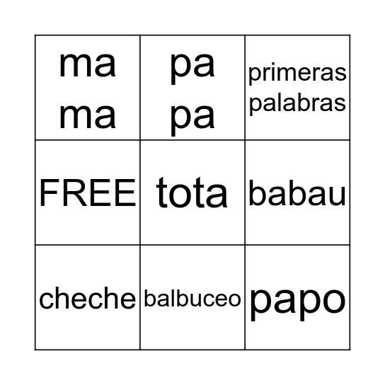 Capitulo 7 Bingo Card