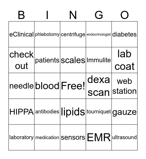 Lab Week 2019 Bingo Card