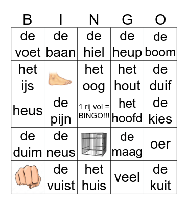 Taal In Stappen BINGO Card