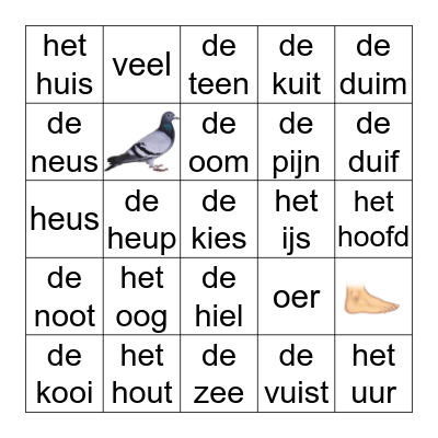 Taal In Stappen BINGO Card