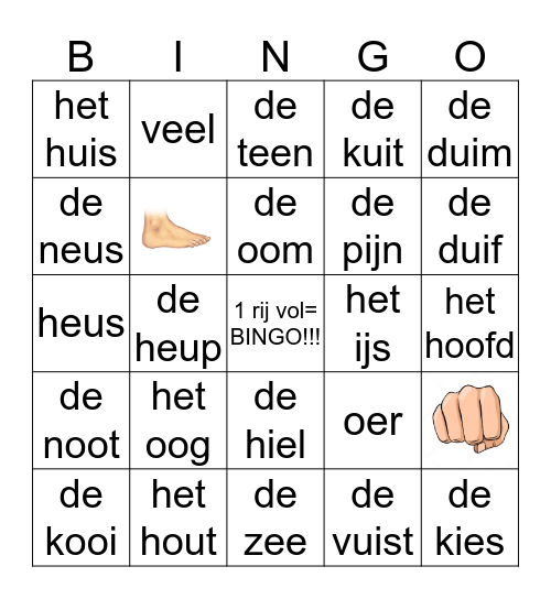 Taal In Stappen BINGO Card