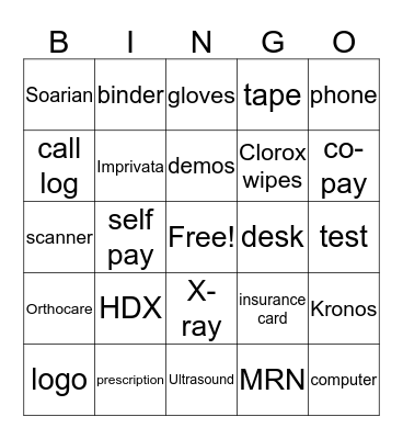 PAFS Bingo Card