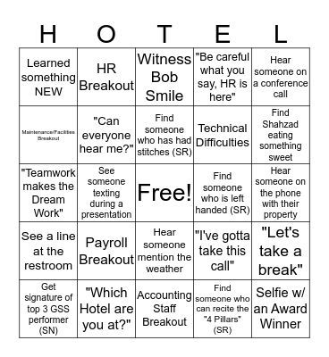 Hawkeye Bingo Card