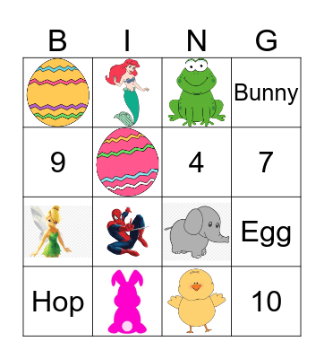 Easter Bingo Card