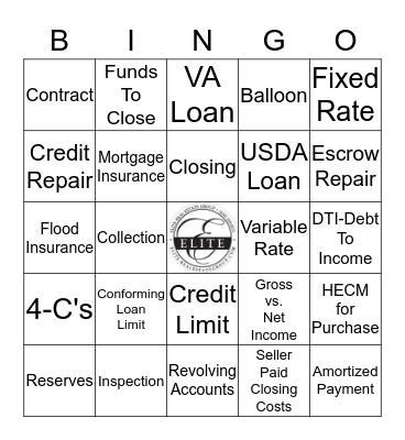 FIRST TIME HOME BUYERS Bingo Card