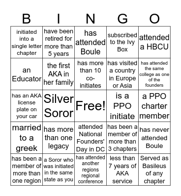 Pretty Girl Bingo  Bingo Card