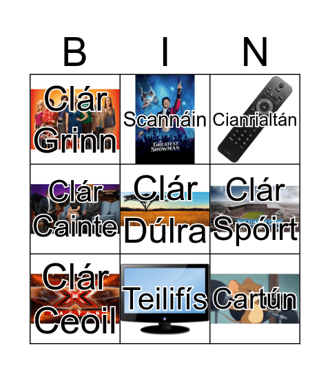 Teilifís Bingo Card